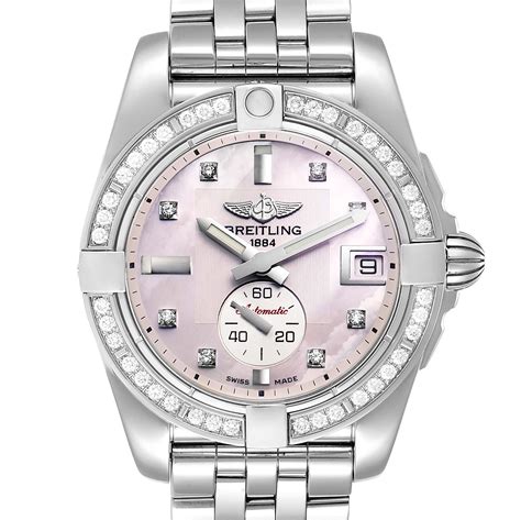 Breitling Galactic 36 Mother of Pearl Diamond Steel Ladies 